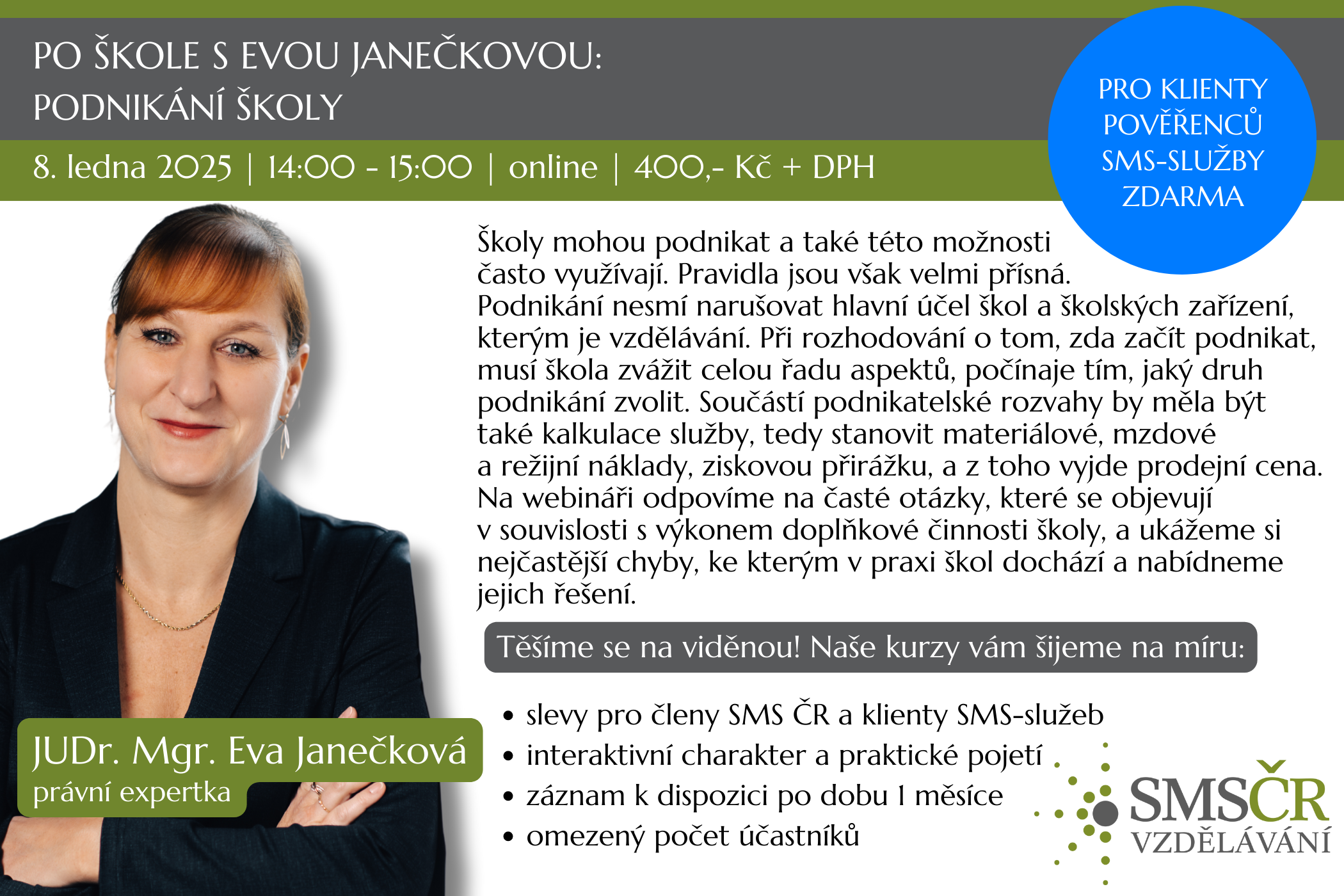 Po škole s Evou Janečkovou Podnikání školy_leden 2025